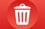 red trash can